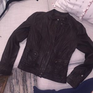 Cole Haan Brown Leather Jacket (XS, like new)